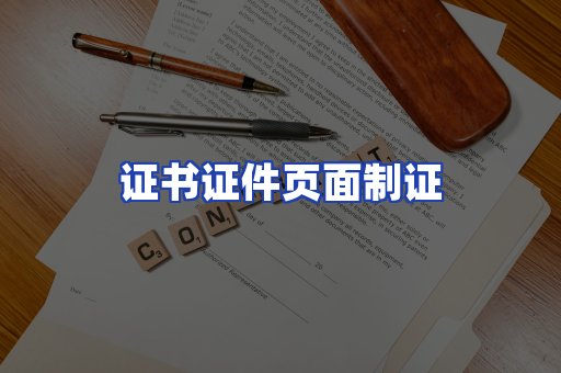 证书证件页面制证